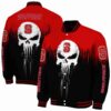 nc state wolfpack punisher skull red black white jacket fashion forward jacketwow