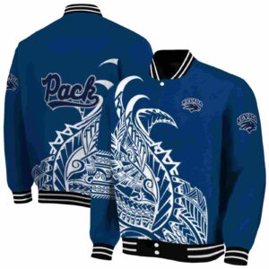 nevada wolf pack tribal art blue white black jacket fashion forward jacketwow