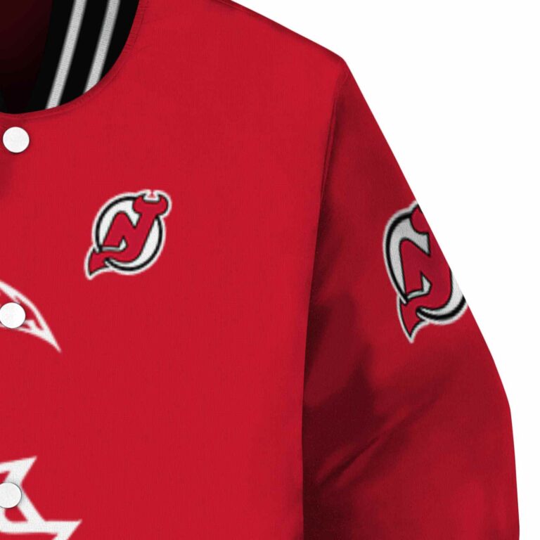 new jersey devils tribal art red white black jacket premium grade jacketwow