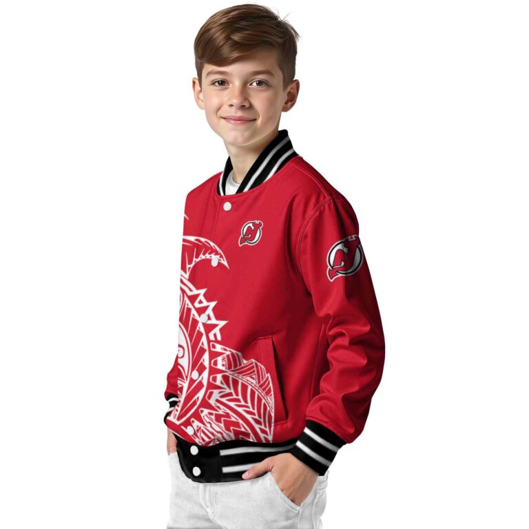 new jersey devils tribal art red white black jacket trendy jacketwow