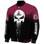 new mexico state aggies punisher skull crimson black white jacket best selling jacketwow