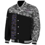 new orleans pelicans camo patchwork black jacket best selling jacketwow