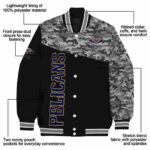 new orleans pelicans camo patchwork black jacket best selling jacketwow