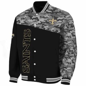 new orleans saints camo patchwork black jacket best selling jacketwow