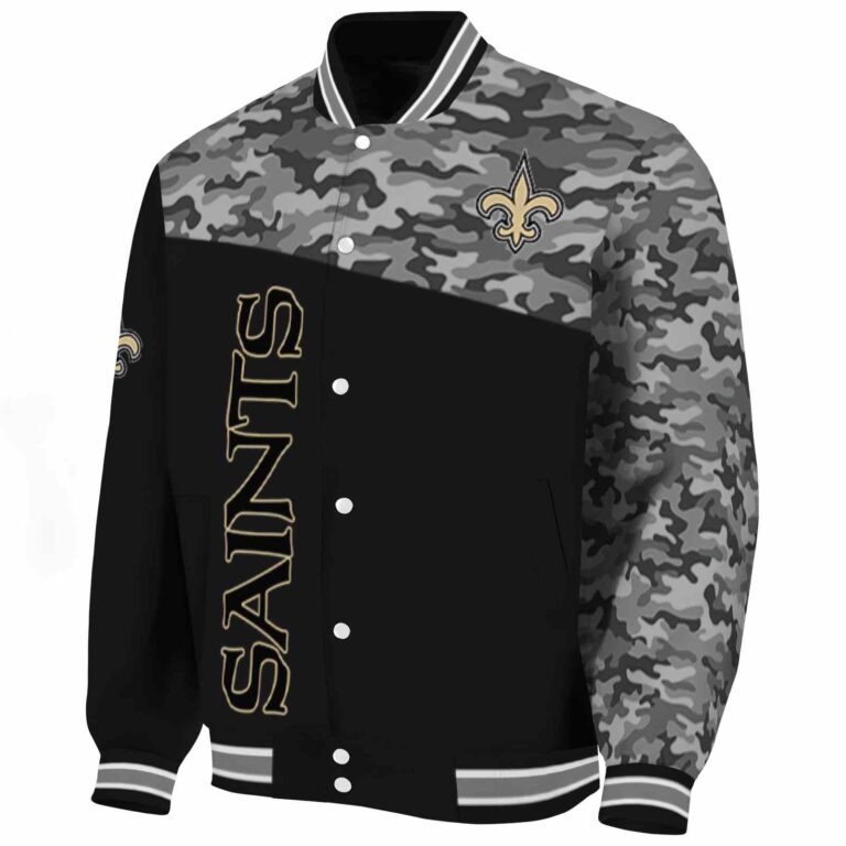 new orleans saints camo patchwork black jacket best selling jacketwow