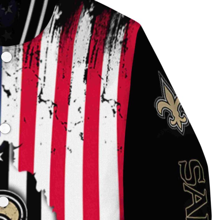 new orleans saints patriotic theme black jacket premium grade jacketwow