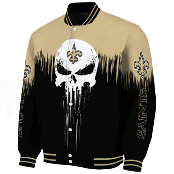 new orleans saints punisher skull gold black white jacket best selling jacketwow
