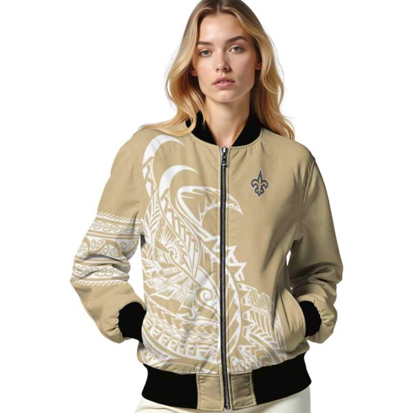 new orleans saints tribal art gold white black jacket latest model jacketwow