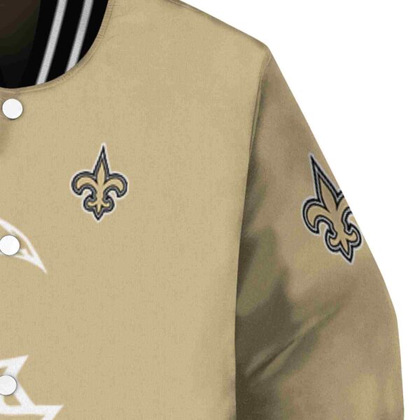 new orleans saints tribal art gold white black jacket premium grade jacketwow