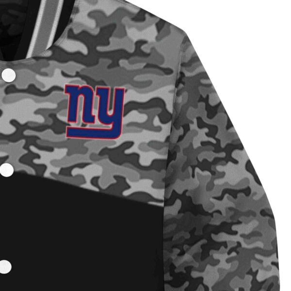 new york giants camo patchwork black jacket premium grade jacketwow