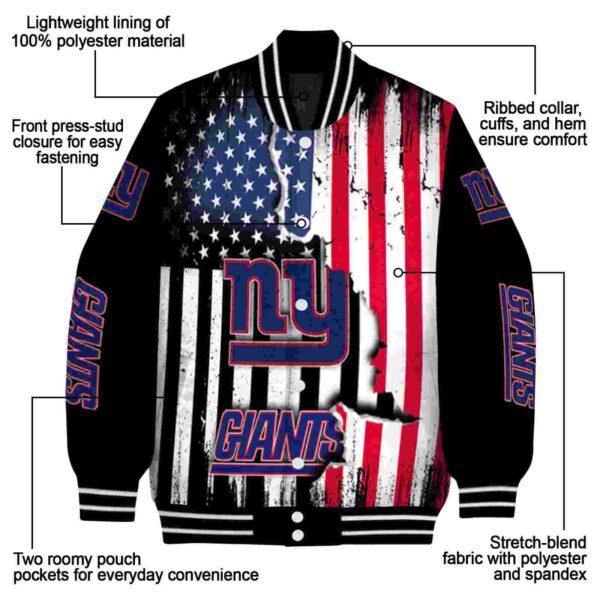 new york giants patriotic theme black jacket new arrival jacketwow