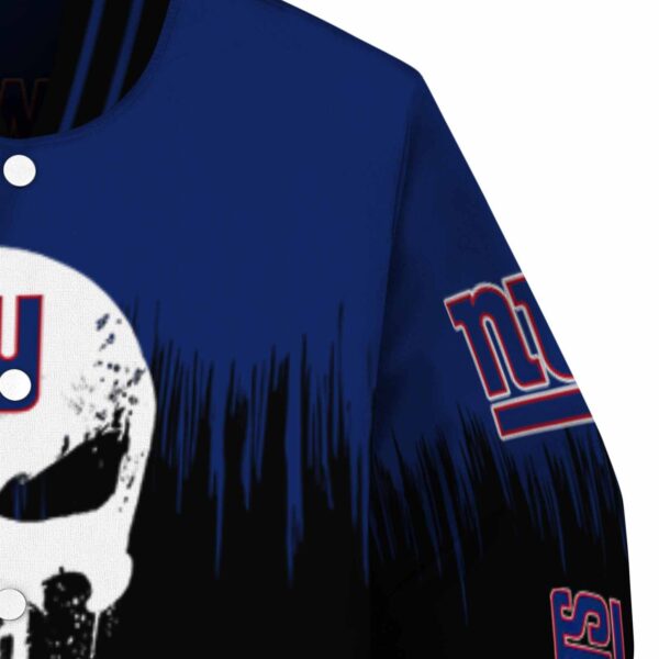 new york giants punisher skull blue black white jacket premium grade jacketwow