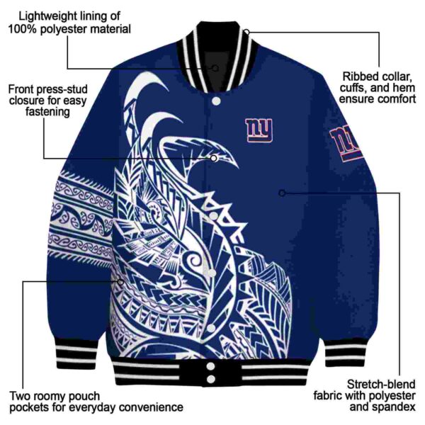 new york giants tribal art blue white black jacket new arrival jacketwow