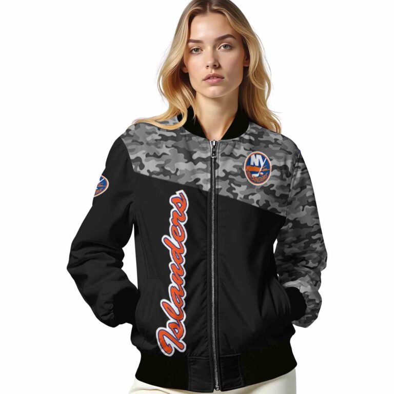new york islanders camo patchwork black jacket latest model jacketwow