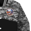 new york islanders camo patchwork black jacket premium grade jacketwow