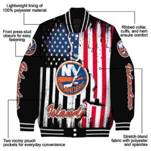 new york islanders patriotic theme black jacket new arrival jacketwow