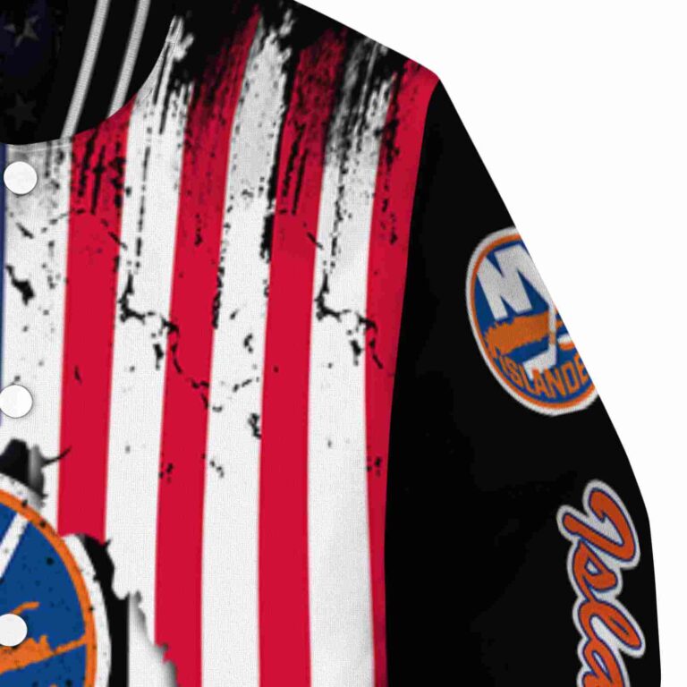 new york islanders patriotic theme black jacket premium grade jacketwow