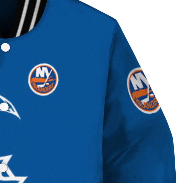 new york islanders tribal art blue white black jacket premium grade jacketwow