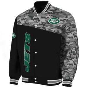 new york jets camo patchwork black jacket best selling jacketwow