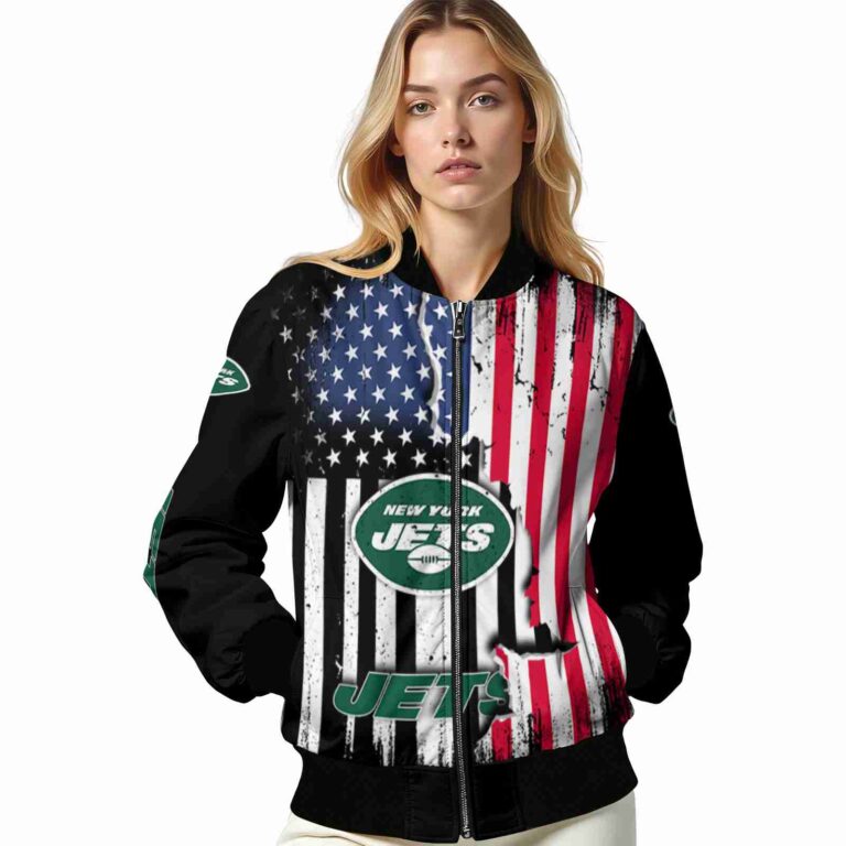 new york jets patriotic theme black jacket latest model jacketwow