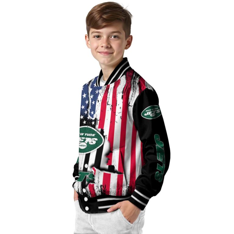 new york jets patriotic theme black jacket trendy jacketwow