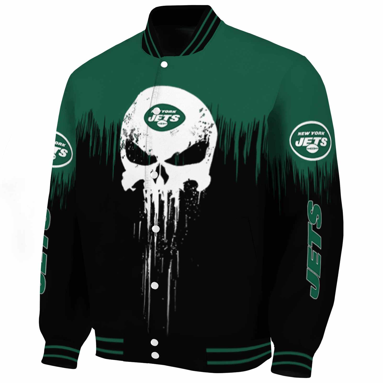 new york jets punisher skull green black white jacket best selling jacketwow new york jets punisher skull green black white jacket best selling jacketwow