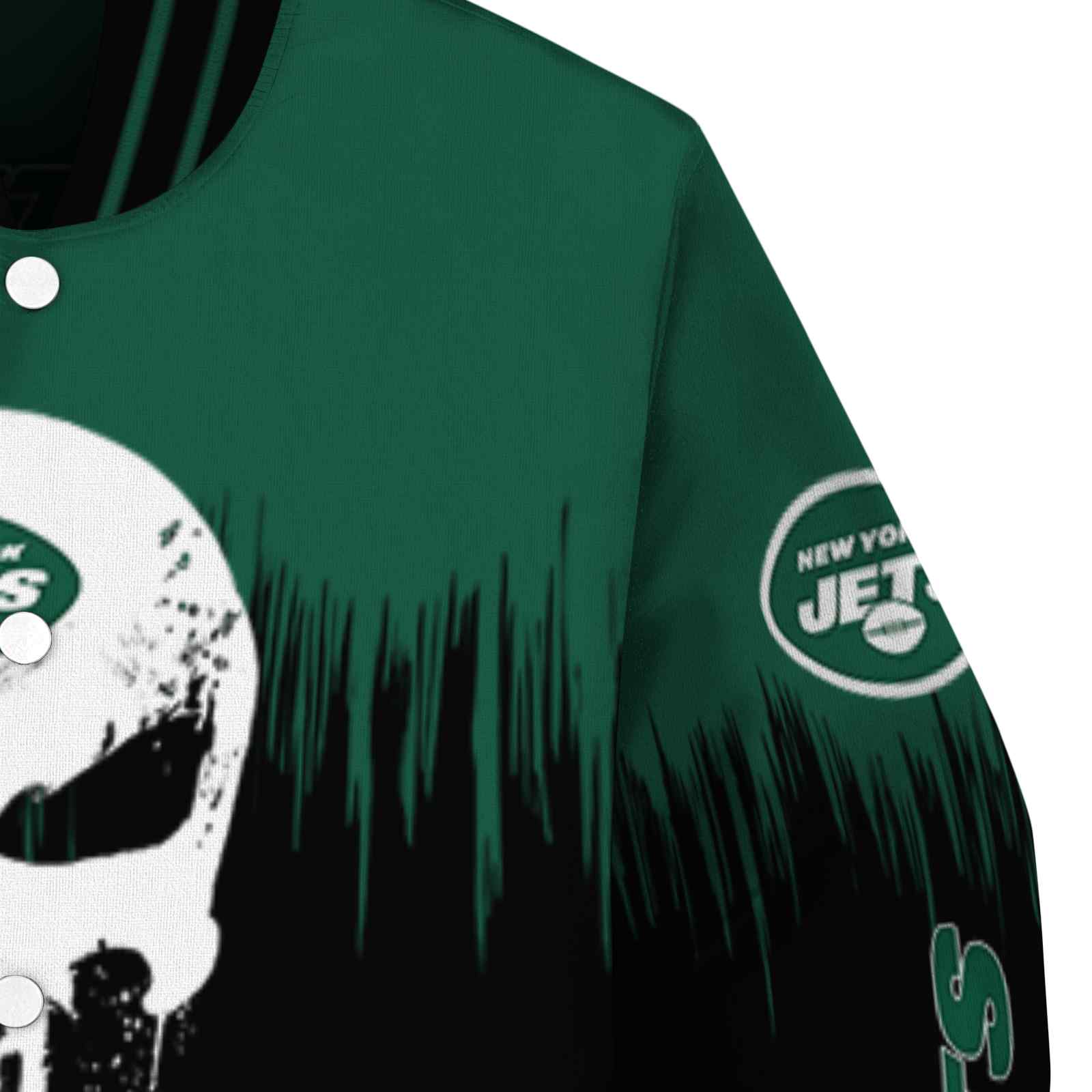 new york jets punisher skull green black white jacket premium grade jacketwow new york jets punisher skull green black white jacket premium grade jacketwow