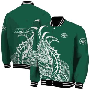 new york jets tribal art green white black jacket fashion forward jacketwow
