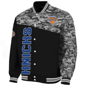 new york knicks camo patchwork black jacket best selling jacketwow