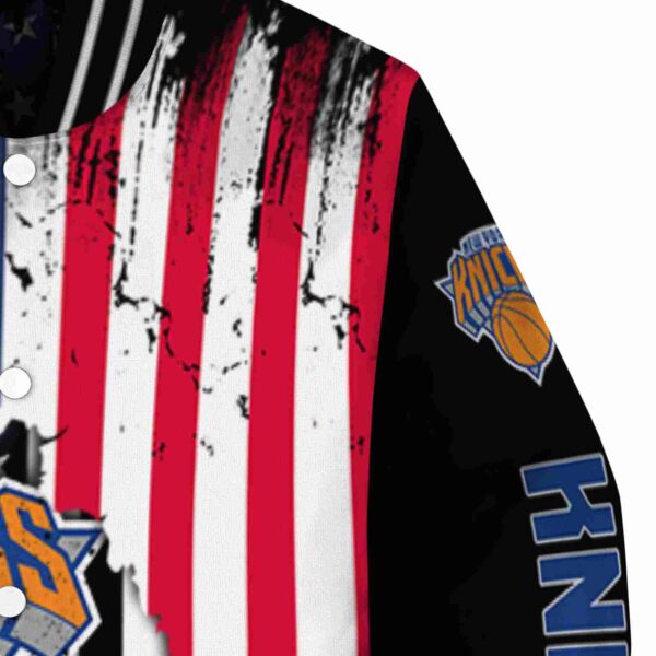 new york knicks patriotic theme black jacket premium grade jacketwow