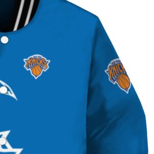 new york knicks tribal art blue white black jacket premium grade jacketwow