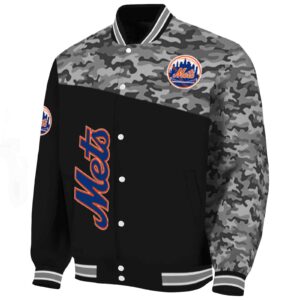 new york mets camo patchwork black jacket best selling jacketwow