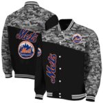new york mets camo patchwork black jacket best selling jacketwow