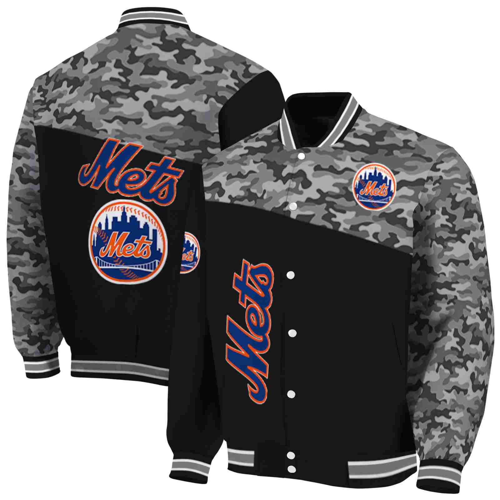 new york mets camo patchwork black jacket fashion forward jacketwow new york mets camo patchwork black jacket fashion forward jacketwow