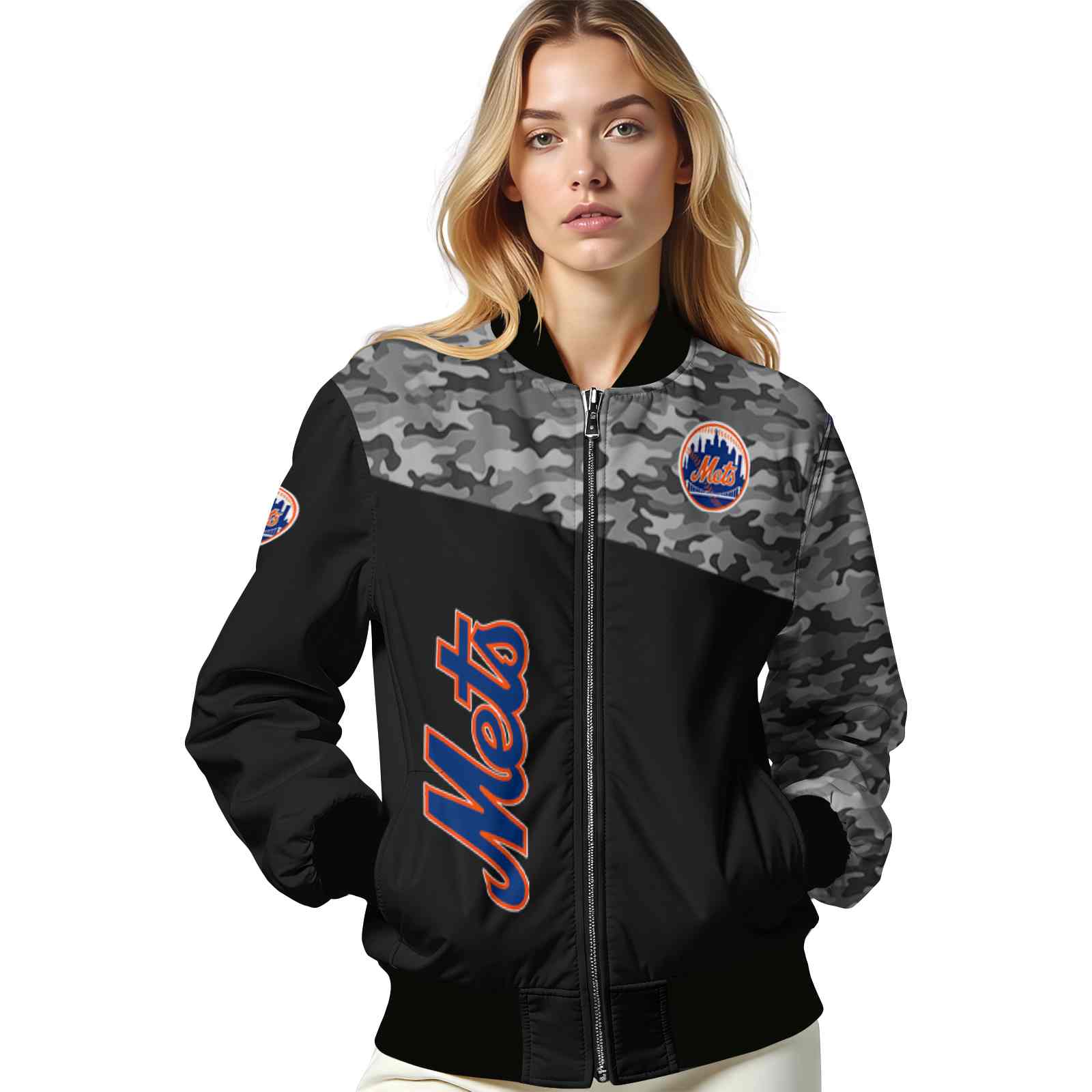 new york mets camo patchwork black jacket latest model jacketwow new york mets camo patchwork black jacket latest model jacketwow