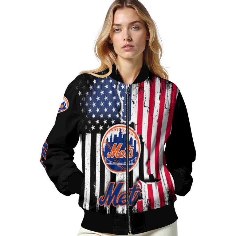 new york mets patriotic theme black jacket latest model jacketwow