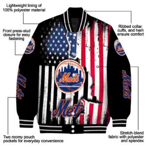 new york mets patriotic theme black jacket new arrival jacketwow