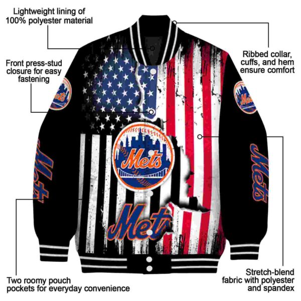 new york mets patriotic theme black jacket new arrival jacketwow