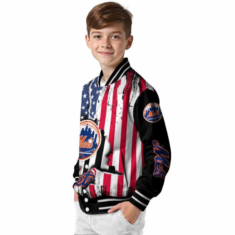 new york mets patriotic theme black jacket trendy jacketwow