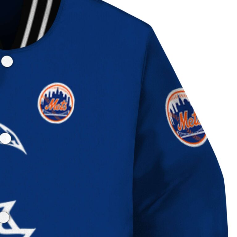 new york mets tribal art blue white black jacket premium grade jacketwow