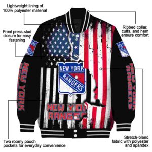 new york rangers patriotic theme black jacket new arrival jacketwow