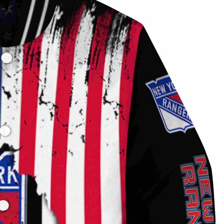 new york rangers patriotic theme black jacket premium grade jacketwow