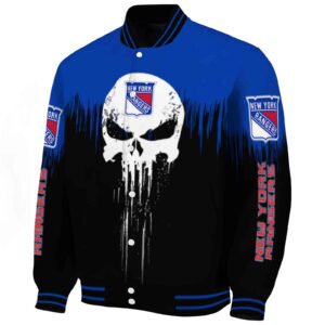 new york rangers punisher skull blue black white jacket best selling jacketwow