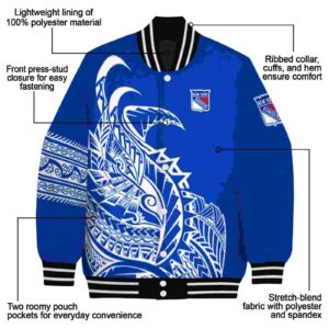 new york rangers tribal art blue white black jacket new arrival jacketwow