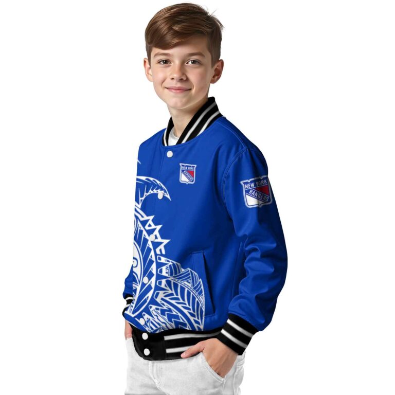 new york rangers tribal art blue white black jacket trendy jacketwow
