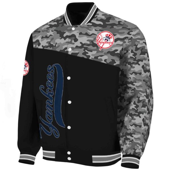 new york yankees camo patchwork black jacket best selling jacketwow