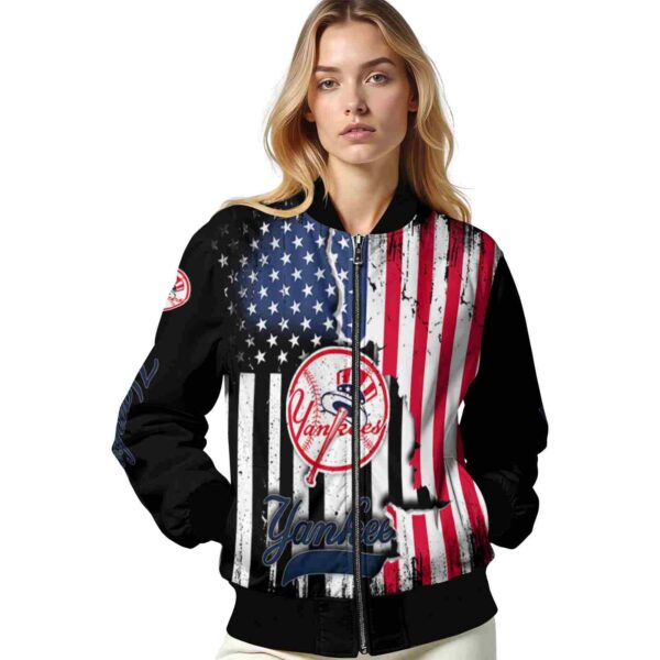 new york yankees patriotic theme black jacket latest model jacketwow