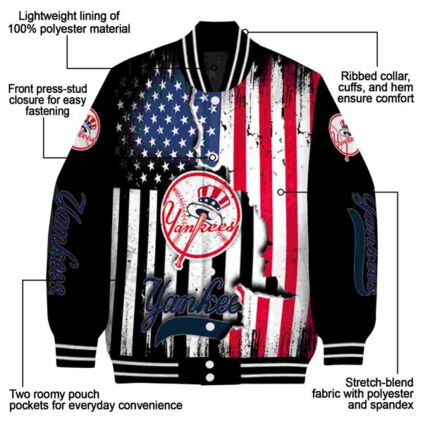 new york yankees patriotic theme black jacket new arrival jacketwow