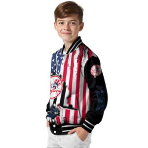 new york yankees patriotic theme black jacket trendy jacketwow