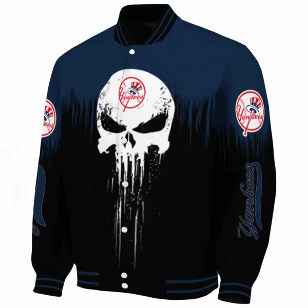 new york yankees punisher skull navy black white jacket best selling jacketwow